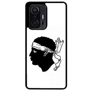 générique Coque pour Xiaomi 11T & 11T Pro Drapeau Corse Emblème - Écusson Corse Tête de Maure - Coque Noire TPU Souple (11T & 11T Pro) (ECOCAPS, neuf)