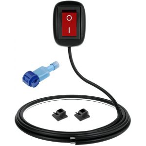 Gebildet 12V-230V/10A SPST Rouge Coller Type Interrupteur de Bouton de Forme de Goutte d'eau de Commutateur de Bricolage de Voiture ALLUMÉ/ÉTEINT pour Barre Lumineuse de LED(avec 1m Fil) (Gebildet-FR, neuf)