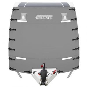GADLANE Housse de protection avant de caravane, Caravane Accessoires avec lumi&egrave;res LED haute visibilit&eacute; (gris) (JOVELA FR, neuf)