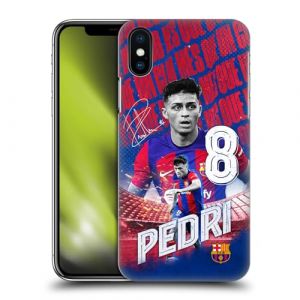 Head Case Designs sous Licence Officielle FC Barcelona Pedri 2023/24 Première Équipe Coque Dure pour l'arrière Compatible avec Apple iPhone X/iPhone XS (eCell, neuf)