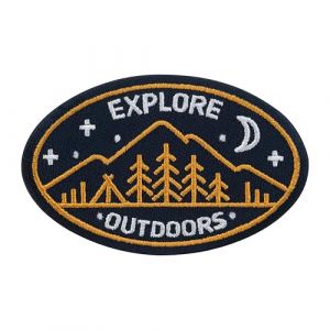 Urbanski Patch Outdoor Camping Adventure &ndash; Badge motif montagne pour sac &agrave; dos, veste & v&ecirc;tements &agrave; thermocoller | &Eacute;cusson Thermocollant, Appliqu&eacute;, Transfert Thermocollant (Explore Outdoors) (urbanski, neuf)