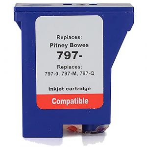 CARTOUCHE ENCRE 797-0 POUR PITNEY BOWES DM50 DM55 DM60 K700 BLEU AVEC PUCE (Ellenne Store, neuf)