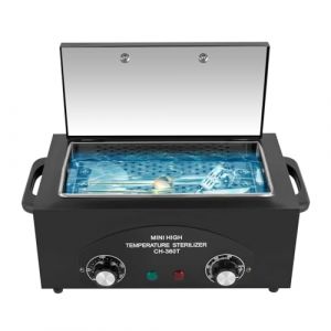 300W Sterilisateur Materiel Onglerie Stérilisateur Bocaux Stérilisateur à Air Chaud avec Minuterie Stérilisateur à Chaleur Sèche Stérilisateur pour Outils à Ongles (JUCWUHAHA, neuf)