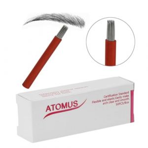 CLISPEED 50 pièces Lames de Microblading Plastique de Blades pour Sourcils avec Tube Rouge Outils de Maquillage Permanent (Yeahzl, neuf)