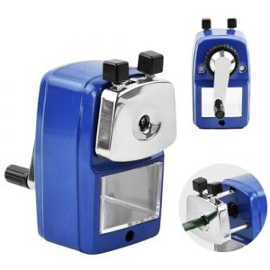 Taille Crayon Manuel &agrave; Manivelle, Taille-Crayon M&eacute;canique de Bureau pour Enfants, Etudiants (Bleu) (allowreve, neuf)