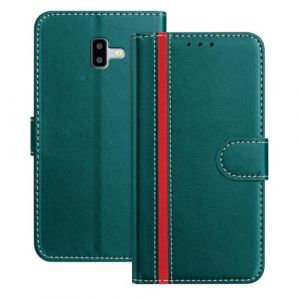 Ucikov Pochette en Cuir pour Samsung Galaxy J6 Plus,Housse Protection &Eacute;tanche Incassable Rabat Premium Portefeuille Magn&eacute;tique Carte Bleue &Eacute;tui Coque pour Samsung Galaxy J6 Plus,Vert (Ucikov, neuf)