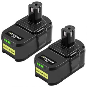 Catastro 2 Pieces 18V 5500mAh Batterie Remplacement pour Ryobi Batterie 18V 5.5Ah RB18L50 RB18L40 RB18L25 RB18L15 RB18L13 P102 P103 P104 P105 P106 P107 avec Indicateur LED (Catastro-FR, neuf)