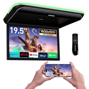 XTRONS Lecteur de plafonnier de voiture Android de 19,5 pouces, &agrave; huit c&oelig;urs, moniteur de montage au plafond de voiture, &eacute;cran IPS large, vid&eacute;o 8K, haut-parleurs st&eacute;r&eacute;o int&eacute;gr&eacute;s, support pour moniteur (Estock1, neuf)