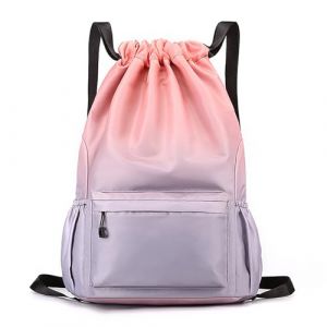 Nnicorns Sac à Dos Sportif Imperméable Grand 33x16x49 cm - Homme/Femme pour Yoga, Fitness, Voyage & Shopping - Cordon Ajustable Résistant (rose) (Nnicorns Shop, neuf)