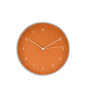 LUUK LIFESTYLE Horloge Murale Design à Quartz, silencieuse et sans tic-tac, Design Festif, Cadeau Pendaison de crémaillère, emménagement, Orange (LUUK LIFESTYLE, neuf)