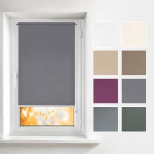 Estika Stores enrouleurs intérieurs sans perçage - Gris 56 50 x 220 cm - Stores montables sans perçage, intimité, Protection Solaire (Estika, neuf)