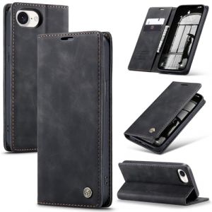 Cracedily Coque pour iPhone 16e / iPhone SE 4 / iPhone SE 2025 Pochette, Etui Protection Housse Premium en Cuir PU, Etui à Rabat Pochette de Portefeuille Étui pour iPhone 16e Case, Noir (Cracedily, neuf)