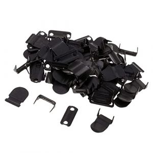 zalati Lot de 20 fermetures &agrave; crochet sans couture pour jupe et pantalon en m&eacute;tal - Noir (zalati EU, neuf)