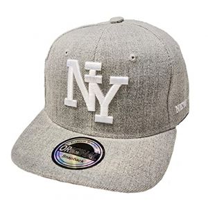 J26 - NY - Casquette de Baseball pour enfant - Fermeture Snapback, Grau, Taille unique (JameStyle26, neuf)