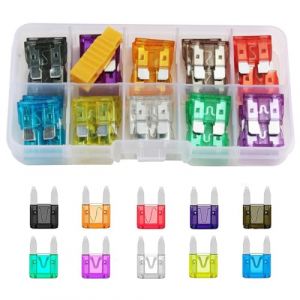 100 Pièces Fusible Voiture Set, 100 Mini Fusible Auto + 1 Extracteur, pour Véhicule Auto Moto Voiture Bateau Camion(2A 3A 5A 7,5A 10A 15A 20A 25A 30A 35A) (ANETTEE GLOBALISS, neuf)