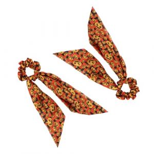 Anneome 2 Pi&egrave;ces Chouchous Halloween Citrouille &Eacute;lastiques Doux pour Queue de Cheval avec N&oelig;ud Accessoires Cheveux Festifs pour Femmes et Filles (Zzenpu, neuf)