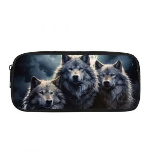 Belidome Trousse &agrave; crayons l&eacute;g&egrave;re avec motif loup pour gar&ccedil;ons (belidomeEUR, neuf)