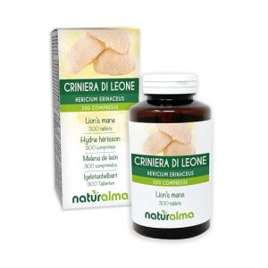 Hydne hérisson ou Crinière de lion (Hericium erinaceus) champignon Naturalma - 150 g - 300 comprimés - Complément alimentaire - Naturel et Végétalien (NATURALMA, neuf)