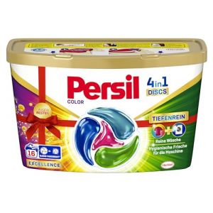 Persil Color Discs 4 en 1 (16 lavages), lessive avec technologie de nettoyage en profondeur, lessive pour linge pur et fra&icirc;cheur hygi&eacute;nique pour la machine (KruemelEquipment, neuf)