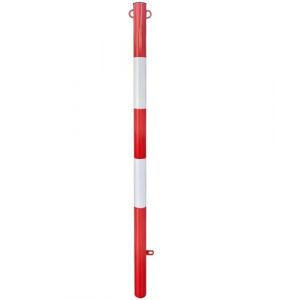 Poteau de D&eacute;limitation Verrouillable 60mm x 120cm &ndash; Borne de Stationnement Amovible ou &agrave; Sceller Blanc/Rouge &ndash; Poteau en Acier pour Parking Auto (FERRI GROUP S.R.L., neuf)