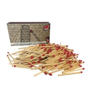 Matchs en bois Lot de 250 allumettes longues de 4,7 cm, allumettes pour cheminée, poêle, barbecue, barbecue, cheminée, allumettes en bois, allumettes familiales, emballage familial (giocoscuolaregalo, neuf)