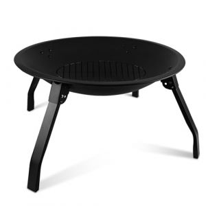 Whemyreat Brasero de 55 cm de diam&egrave;tre avec grille de barbecue, brasero d'ext&eacute;rieur, multifonction, brasero pour le jardin, le barbecue, le chauffage ext&eacute;rieur en hiver, barbecue au charbon (prunejuices, neuf)