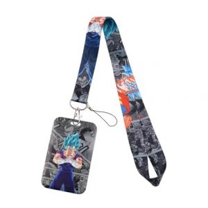Porte Carte Badge V&eacute;g&eacute;ta Dragon Ball | &Eacute;tui Transparent avec Lani&egrave;re | Design Original DBZ pour Bureau, &Eacute;cole et &Eacute;v&eacute;nements | Accessoire Badge (TheLIFEstore, neuf)