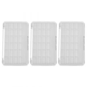 TOYZFRIENDY Palette de Fards &agrave; Paupi&egrave;res Vide 24 Compartiments en Plastique Blanc avec Couvercle Transparent &ndash; Lot de 3 Bo&icirc;tiers Rechargeables &ndash; Organiseur Maquillage Portable pour Voyage et (Muliuin, neuf)