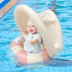 Bouee Bebe avec Pare Soleil Bague De S&eacute;curit&eacute; Pliable, Si&egrave;ge Gonflable pour B&eacute;b&eacute;, Jouets Flottants avec Parasol, P-Our Les 6-12, 18-36 Mois, pour L'ext&eacute;rieur (eipusalt, neuf)