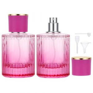 Segbeauty Vaporisateur Parfum Vide, 2 Pièces 50ml Vaporisateur Parfum Voyage, Vaporisateur de Sac Rechargeable, Atomiseur Parfum Verre, Spray Parfum Voyage, Accessoires Voyage (Dégradé Violette) (Seg-Beauty, neuf)