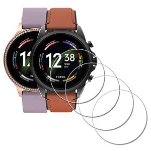Verre Trempé pour Fossil GEN 6 Femme/GEN 6 Homme protection ecran, iDaPro films protecteurs montre Installation facile anti-rayures et sans bulles- Lot de 4 (iDaDa-FR, neuf)