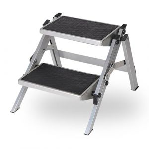 Berger | Marchepied Pliable Double pour Camping Car | Escabeau | Accès Caravane, Garage, Bateau | Tabouret en Acier 150 kg | Marche Pied | Escalier Caravane, Camping Car | Accessoire Camping Car (Fritz Berger GmbH, neuf)
