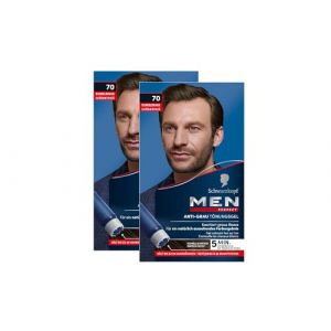 Schwarzkopf Men Perfect &ndash; Gel Colorant Anti-Gris pour Homme &ndash; Marron Fonc&eacute; 70 &ndash; Estompe Naturellement les Cheveux Gris &ndash; R&eacute;sultat Naturel, Facile et Rapide &ndash; 2 x 80 ml (YouDeserveIt, neuf)