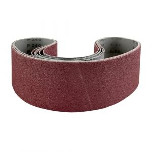 Bande Abrasive 100 x 1000 mm pour bois et m&eacute;taux - Lot de 6 bandes, grains assortis (1x P40, P60, P80, P120, P180, P240) (LE BON ABRASIF, neuf)
