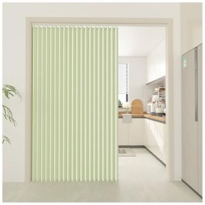 APMOE Rideaux de Porte de Style Accordéon pour Portes, Rideau Porte Entrée avec Bouton Magnétique Anti Froid et Chaleur, Rideau Separation de Piece pour Salon et Cuisine(Vert,150x200cm) (APMOE Official, neuf)