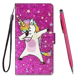 TOUCASA Coque pour iPhone SE 2020,Housse iPhone SE 2020,Coque Cuir PU Portefeuille &agrave; Aimant Design Coque Rabat Portefeuille [Cr&eacute;atif Peint] &Eacute;tui pour iPhone SE 2020 (4,7 Pouces)-Cheval Timide (Mltour-EU, neuf)