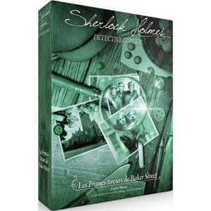 Asmodee | Sherlock Holmes Detective Consel : Francs-tireurs de Baker Street | Jeu de soci&eacute;t&eacute; | Jeu d'enqu&ecirc;te coop&eacute;ratif | A partir de 14 ans | 1 &agrave; 8 joueurs | 90 min (L'Antre du Jeu, neuf)