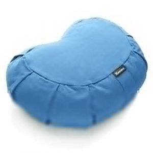 BODYMATE Coussin de Yoga/méditation Demi-Lune L42 cm x l30 cm x h15 cm - Housse 100% Coton Lavable en Machine - Rembourrage en Coques de Sarrasin - Divers Coloris (AllMates, neuf)