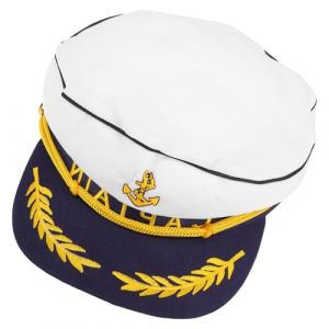 Yardenfun Chapeau De Cosplay Chapeau De Marin Émaillé Pour Fête à Thème Nautique Accessoire De Costume Blanc Pour Événements Et Cosplay (Wope, neuf)