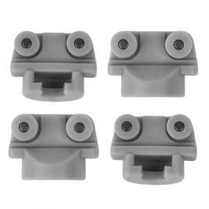 Lot de 4 supports pour rideaux coulissants, compatibles avec les pi&egrave;ces de rechange IKEA KVARTAL - Ancien syst&egrave;me - Avec roulettes (~SPAREPARTS~, neuf)