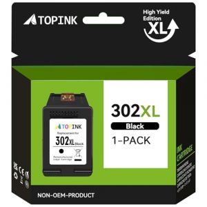 ATOPINK 302XL Noir Cartouches d'encre Remanufacturées pour Cartouche HP 302 Noir, 302 XL Noir pour Envy 4520 4525 4527 DeskJet 2130 3636 3634 3632 OfficeJet 3831 3833 3830 5232 3835 5220 Imprimante (Ink-Kingdom, neuf)