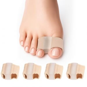 Horktrust 4 pi&egrave;ces S&eacute;parateur d'Orteil- Correcteur d'orteil en silicone - S&eacute;parateur d'orteil avec double trou-Taille S Lavable et r&eacute;utilisable - Pour Hommes et Femmes (HaoKongDaCheng, neuf)