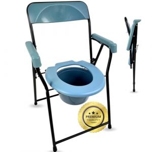 OrtoPrime Chaise Perc&eacute;e Pliante &ndash; Chaise Toilette pour Personne &Acirc;g&eacute;e &ndash; Chaise Perc&eacute;e Adulte Portable &ndash; Chaise Toilette Adulte Confortable &ndash; Chaises Perc&eacute;es Discr&egrave;tes et Robustes (OrtoPrime, neuf)