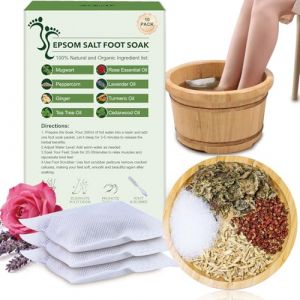 Lot de 10 trempages pour les pieds avec sel d'Epsom, sels d'Epsom pour trempage, apaise les pieds fatigu&eacute;s, ongles incarn&eacute;s, parfum odeur, soins de p&eacute;dicure spa (Merrow, neuf)