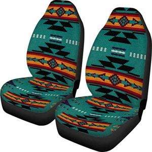 SEANATIVE Housses de siège avant Navajo - Motif tribal aztèque - Housses de siège de voiture - Accessoires d'intérieur - Compatibles avec airbag - Universelles - Pour voiture, SUV, camion, van (XingTaiShiQuanZaiShangMaoYouXianGongSi, neuf)