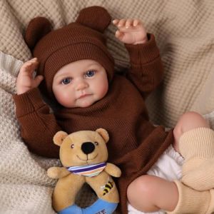 BABESIDE Poup&eacute;e Reborn - 17 Pouces R&eacute;aliste B&eacute;b&eacute; Fille Corps en Tissu Doux - Poupee Nouveau-n&eacute; Vinyle Souple Accessoires Inclus pour Enfants de 3 Ans+ (YUQS-SIDE, neuf)