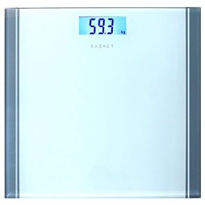 Exzact Pèse Personne Electronique/Balance de Salle de Bain Numérique/Balance Digitale - Grande capacité 180kg/ 400lb/ 28st (Couleur : Blanc) (Exerz, neuf)