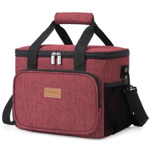 Lifewit Sac Isotherme Repas 15L(24 Canette), Glaciere Souple Isotherme Homme&Femme, Grand Lunch Box Bag, Sacs de Pique-Nique, Glacières de Camping et Randonnée, Bordeaux (Lifewit Home FR, neuf)