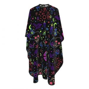 Cape De Coiffure Gothique Magie Sorci&egrave;re Sorci&egrave;re Cape De Salon De Coiffure Anti Statique Lavable Tablier De Barbier, Pour Adultes, Femme, Le Dyeing, 140x168cm (MoTaiFenShop, neuf)
