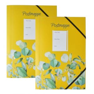 Pochette Elastique a4 &agrave; Rabat,Chemise Cartonn&eacute;e,Pochettes Cartonn&eacute;es a4,2 Articles Chemise a Rabat Elastique,Jaune Pochette Elastiques (HNBTX, neuf)